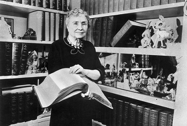 Helen Keller in the library (http://www.goodhousekeeping.com/life/inspirational ())