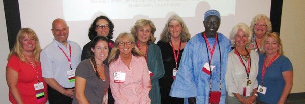 Jeanne Meyers (5th from right) with MY HERO Board members and teachers from around the world take part in The MY HERO Project