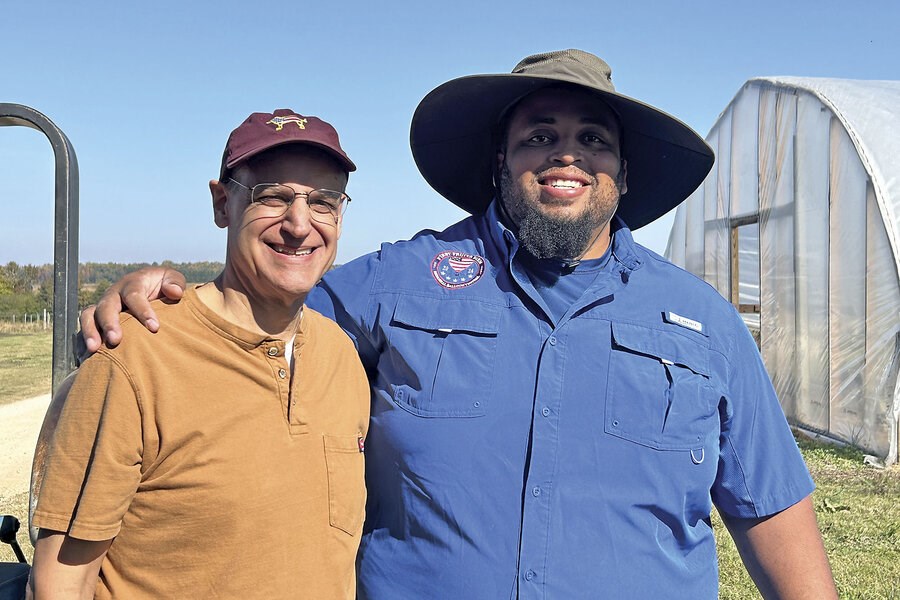 Picture of Ex-NFL star trades the gridiron to grow food for those in need