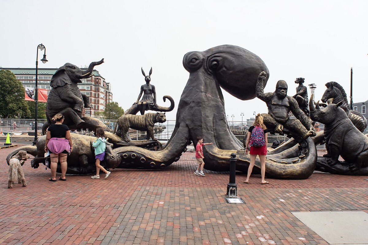 Picture of How a hippo and an octopus brought joy to this Boston neighborhood