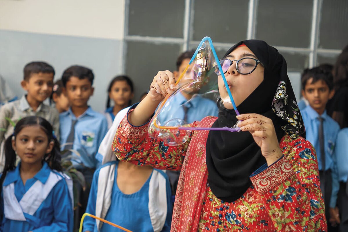 Picture of ‘The tools to imagine solutions’: Science educator inspires Pakistani children
