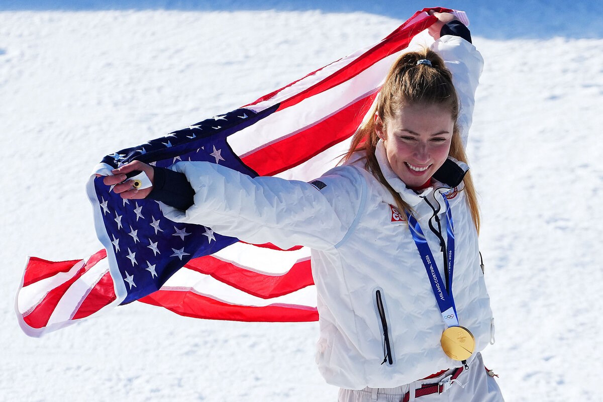Picture of At the end of a trying Olympics, Mikaela Shiffrin won more than slalom gold