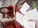 Yas Ansari Ebrahimi, 7-year-old artist, working on her creative artworks.