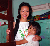 Chi at the Dieu Giac orphanage<br>Photo from www.globalactionawards.org