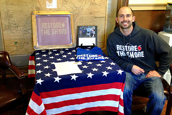 New Jersey native Scott Zabelski responded to last fall's hurricane Sandy by selling 'Restore the Shore' T-shirts that netted a half-million dollars for hurricane relief.  <P>David Karas