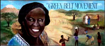 An Art Miles Mural dedicated to Wangari Maathai