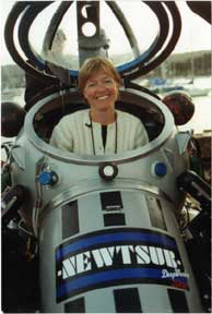 Sarah Fangman in the Deep Worker submersible.
