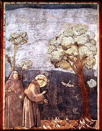 Saint François Prêche les OiseauxGiotto, la Partie Supérieure de la Basilique de Saint François, Assise