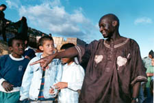 Otunnu and children in Columbia