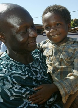 Olara Otunnu and child