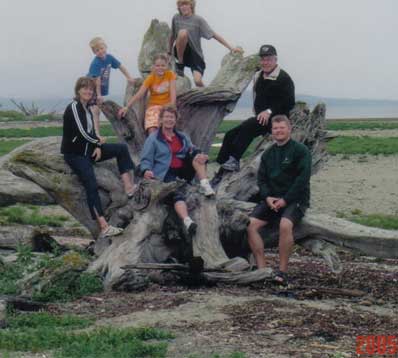 My Papa with my family and me on Vancouver Island