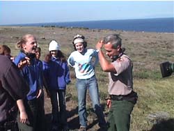 <center>Alicia (center) and Argonauts waiting to broadcast</center>