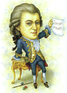 Mozart charicature