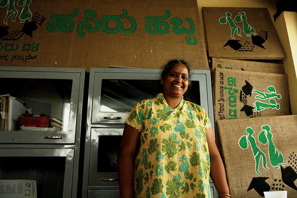 ORGANIZER: Social worker Nalini Shekar chose helping the outcast and poverty-stricken waste pickers of Bangalore, India, over retirement. Elizabeth Soumya