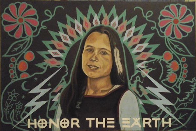 A portrait of Winona LaDuke by K.E. Harleston