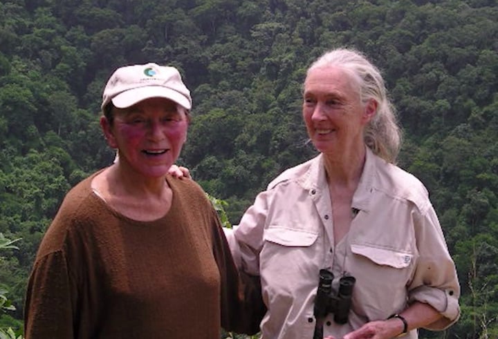 Eva Haller with Primatologist Jane Goodall