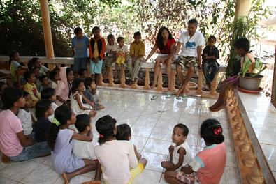 Sharing time for thoughts. (Roslin Orphanage)