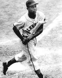 Matted 8x10 Photo- Larry Doby & Satchel Paige