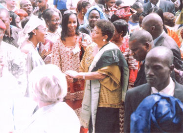 With Liberian President Madam Ellen Johnson-Sirleaf (Courtesy of Oumoul Khary)