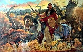 Crazy Horse on his horse. (http://www.legendsofamerica.com/NA-CrazyHorse.html)