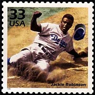 A picture of Jackie on a stamp (http://www.answerpoint.org/images/jackie_stamp.jpg)