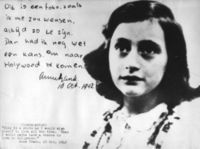 Anne Frank's famous diary page (Wikipedia)