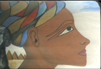 Une fresque murale créée par les élèves de Cheikh