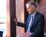 Nader takes a moment of quiet