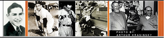 A collage of Yogi Berra Pictures. (Courtesy of the Yogi Berra Museum and Learning Center)