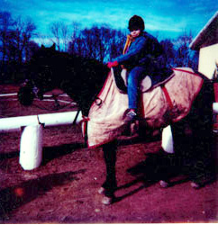 Horses, the early years.  Dad is the one behind the camera. (Personal Collection)