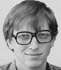 This Bill Gates as a high schooler. (I got this picture from the website http://mindpetals.com/wp-content/images/bill-gates.jpg)