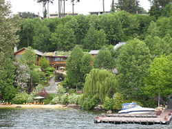 Bill Gates's house as seen from Lake Washington. (I got this picture from Wikipedia.org)