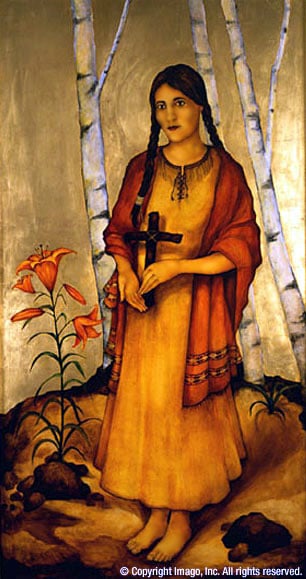 Kateri Tekakwitha (http://conservation.catholic.org/kateri.htm) (Meltam Aktas, artist)