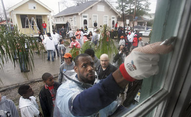 lebron james helping the community