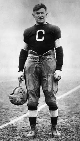 Jim in his football uniform 