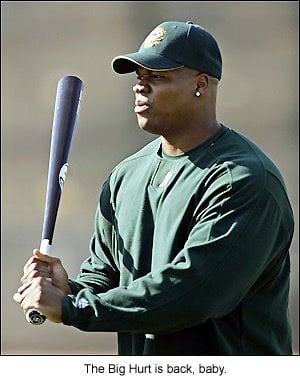 Frank Thomas on X: My kids tell me posting for Throwback Thursday is the  cool thing to do so here's one of me and the 🐐from Spring Training in  '94  /