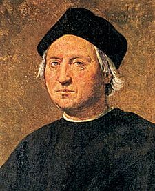 A painting of Christopher Columbus