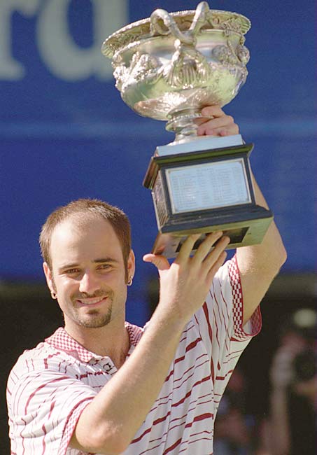 Andre Agassi wins the Australian Open.
