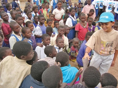 Bilaal with Children in Malawi 