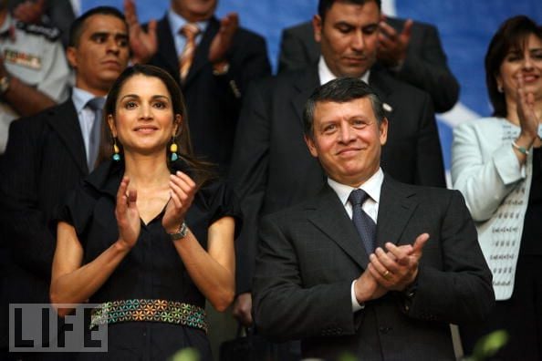 The king abdullah II with his wife  (Google )