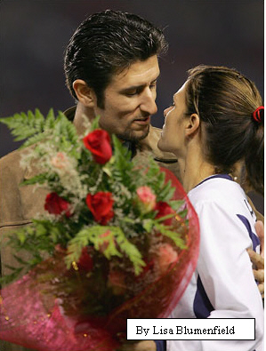 World-class visit: Mia Hamm and Nomar Garciaparra - University of