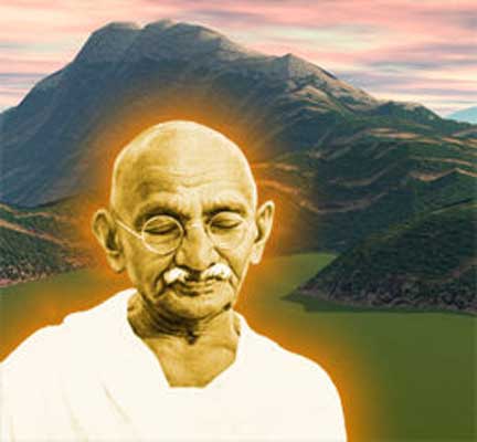 Mahatma Gandhi praying (google images.)