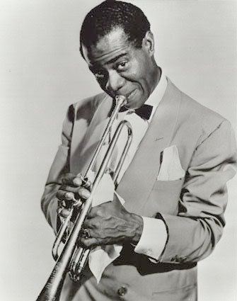 Thank You, Pops, Louis Armstrong Jazz Trumpet Black and White