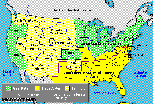 United States during the Civil War (http://intranet.library.arizona.edu/users/arawan/graphics/usmap.gif)