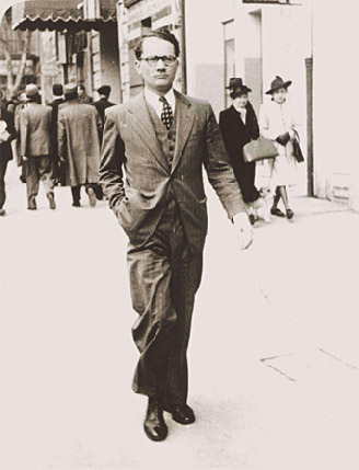 Varian Fry walking down the streets of France (http://www.ushmm.org/lcmedia/photo/lc/image/01/01230.jpg)