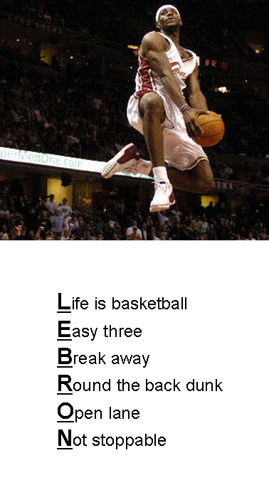 basketball poems about lebron james