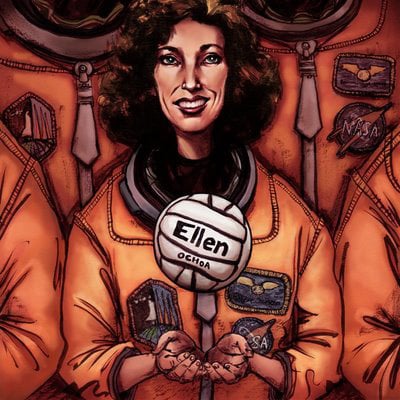 Ellen Ochoa, art by Kendra Melton (http://kmillustration.blogspot.com)