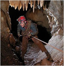 Hazel Barton, Black Chasm Cave, CA. (Image courtesy of Dave Bunnell)
