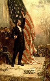 Abraham Lincoln performing a speech. (http://www.abrahamlincolns.com/abraham-lincolns-pictures-photos.php)