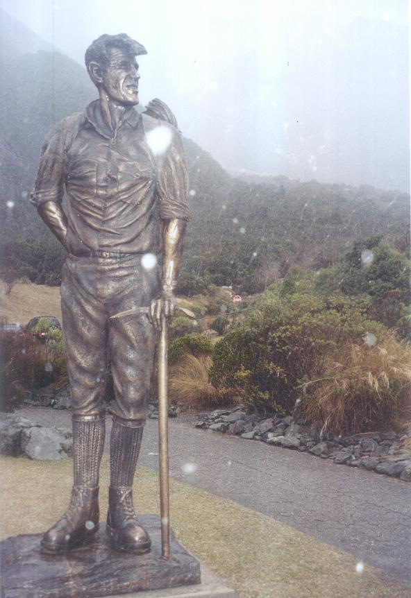 Sir Edmund Hillary's statue at the Hermitage